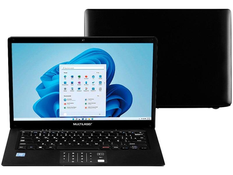 Notebook Multilaser PC271 Intel Celeron 4GB - 64GB SSD 64GB Emmc